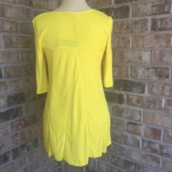NWT Cable and Gauge Flare Top Yellow S - Picture 3 of 5